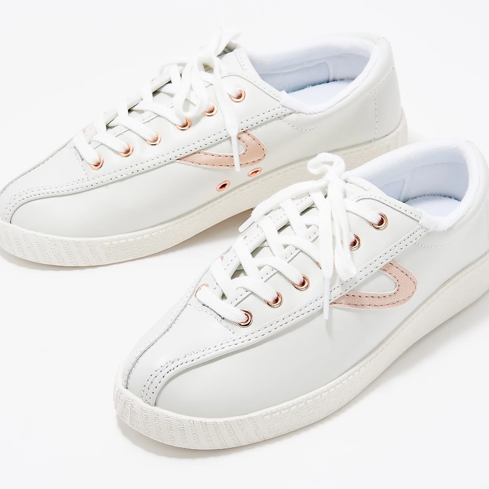 Tretorn Nylite Leather Lace Up Sneakers